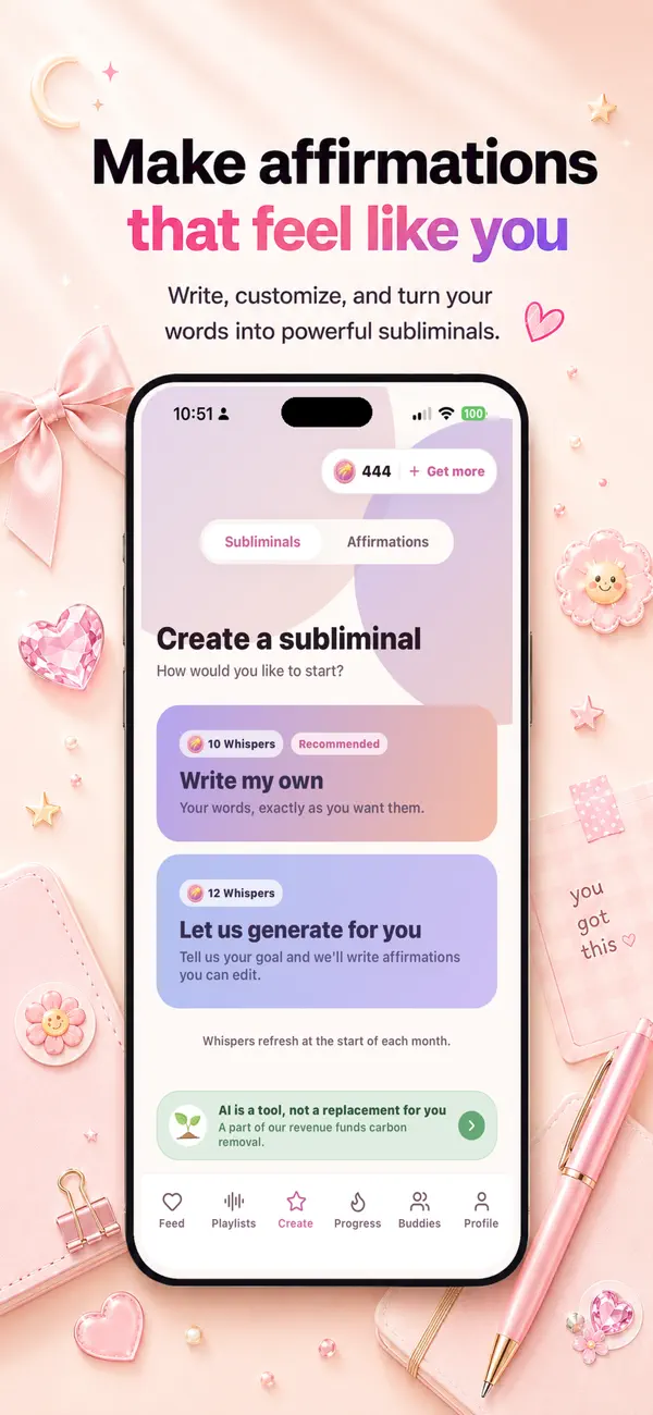 Creating a personal subliminal in JustSubly