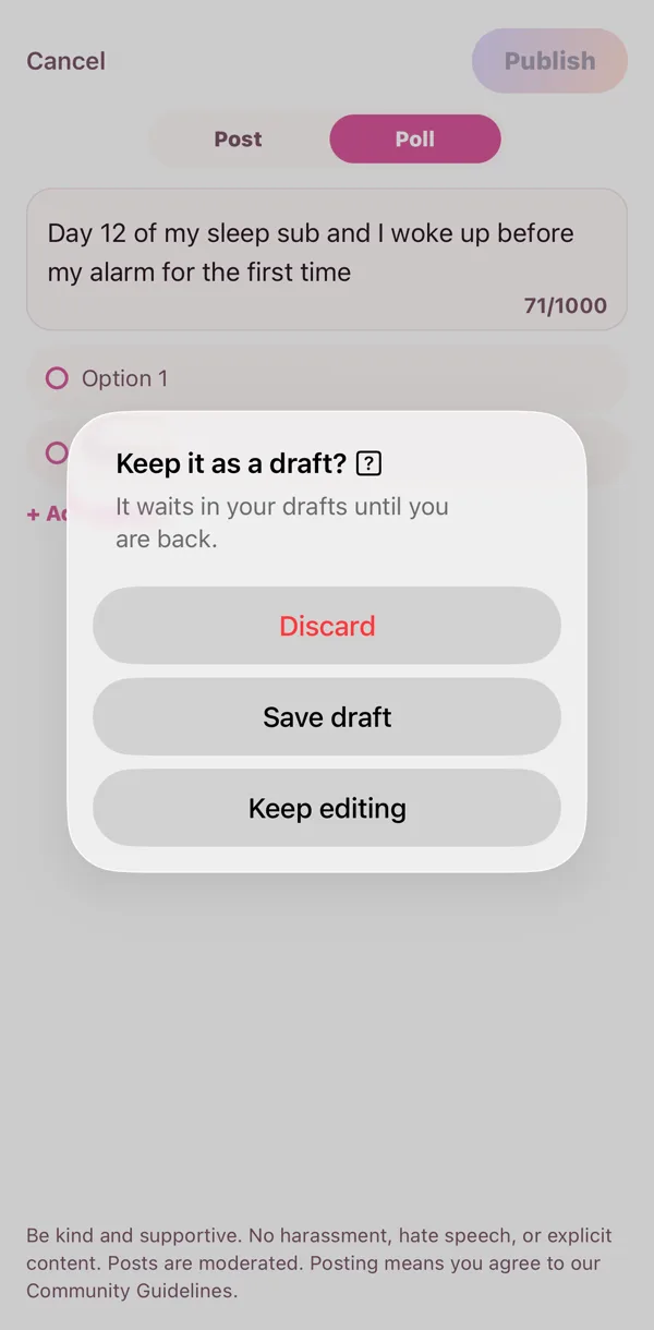 Keep it as a draft? 💜